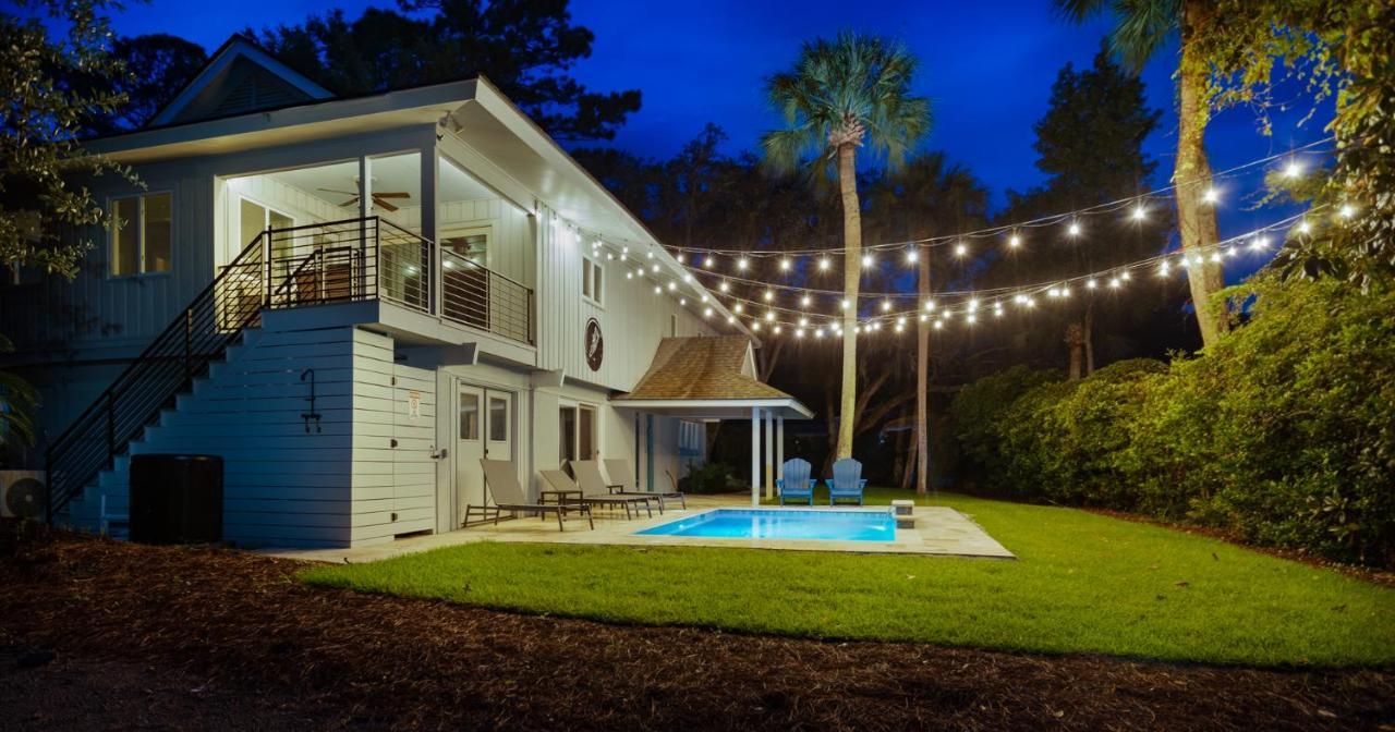 Luxury Beach House - 2Min Walk To Beach - Private Pool - Group & Dog Friendly 힐튼 헤드 아일랜드 외부 사진